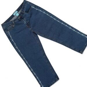Jean Bay Embroidered Capri Jeans Size 10
